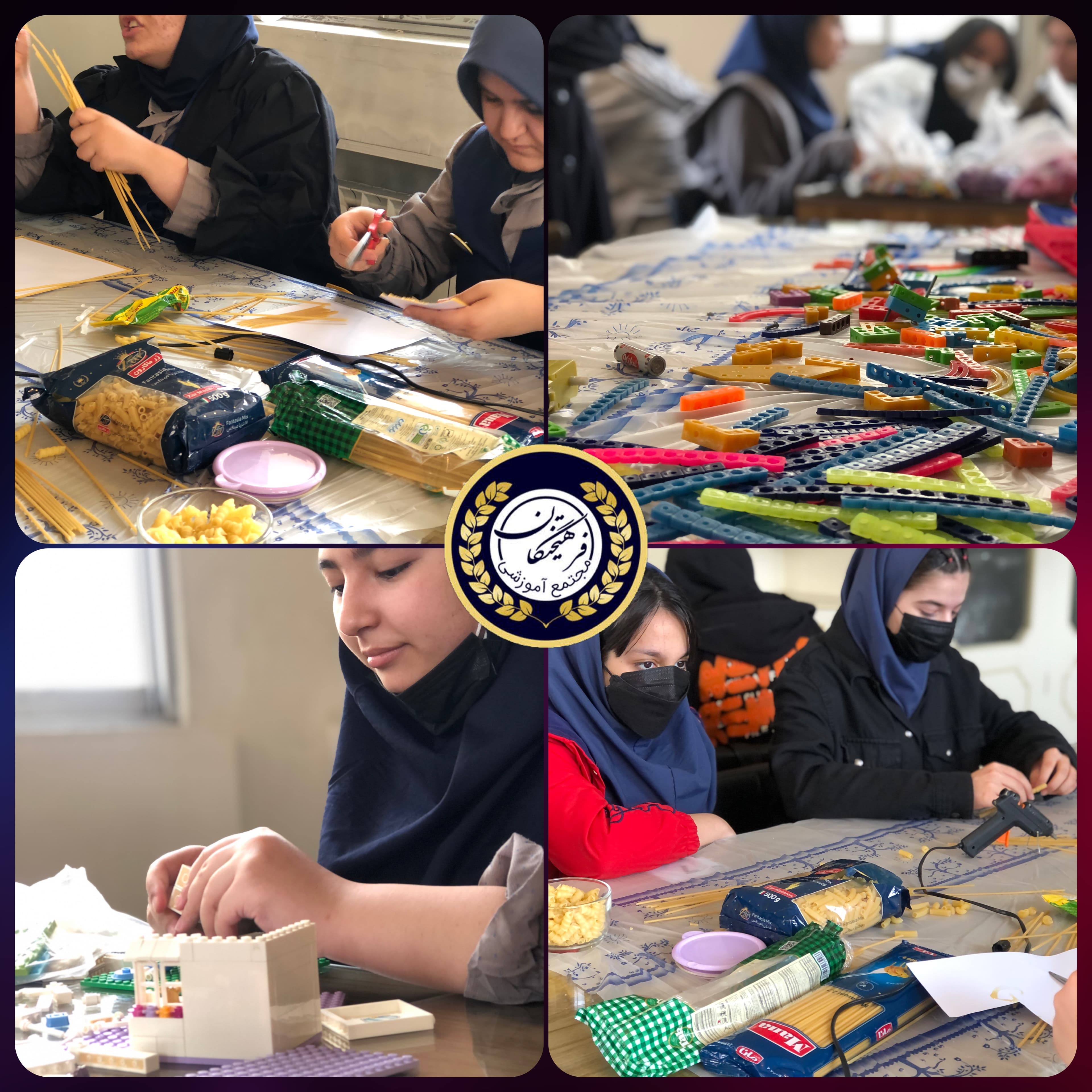 ساخت سازه ماکارونی و لوگو